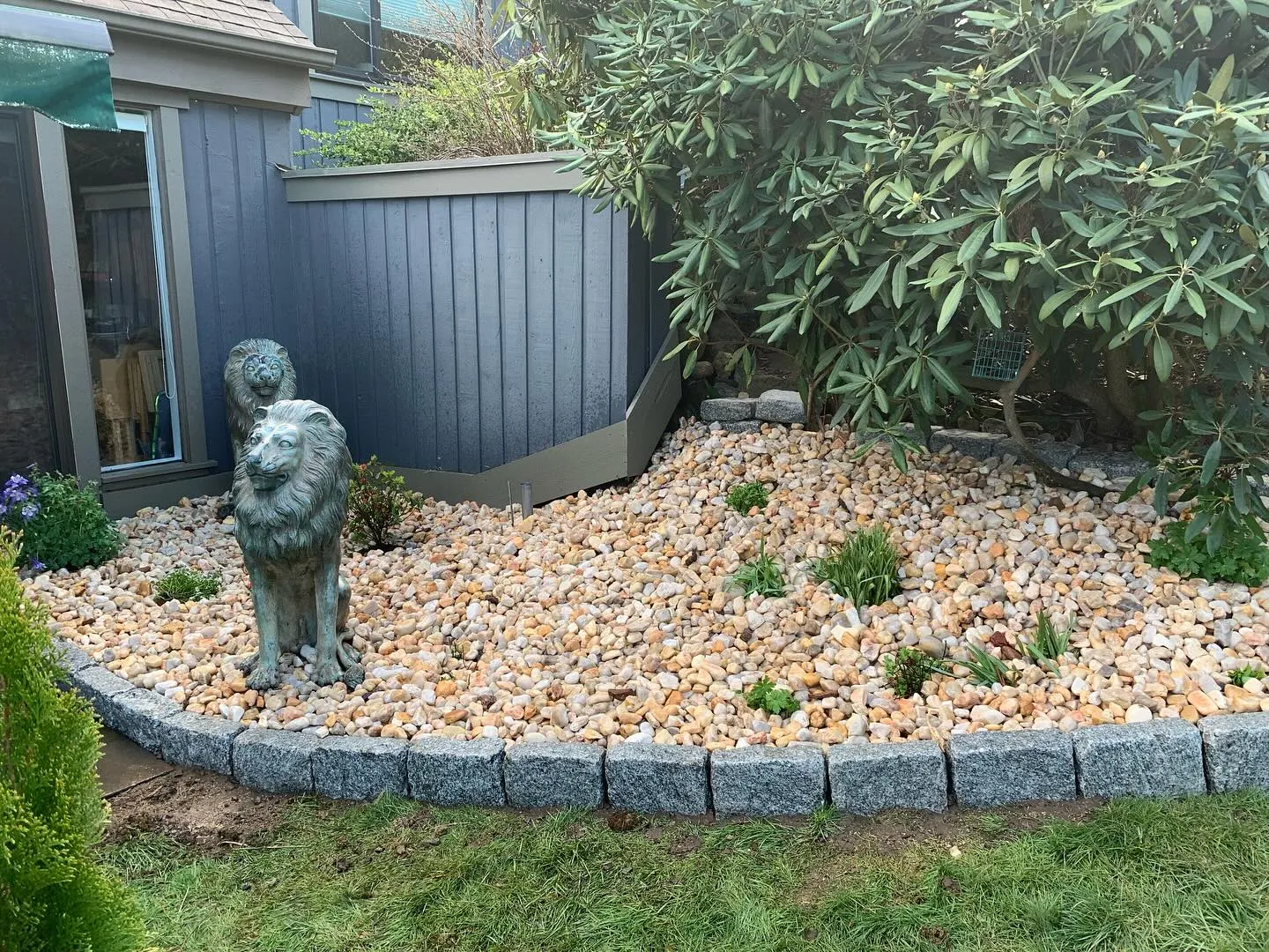Southbury stone and gravel landscaping project